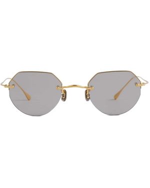 Eyevan 7285 189 Hexagonal Metal Sunglasses - Grey