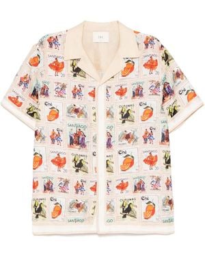 CHE Estampillas Printed Shirt - White