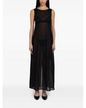 Amomento Robe À Effet De Transparence Et À Plis - Noir