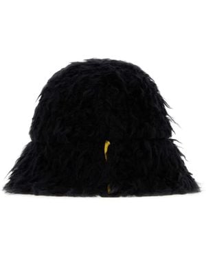 Fendi Teddy-Effect Bucket Hat - Black