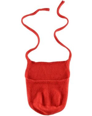 Baserange Tie Ribbed Hat - Red