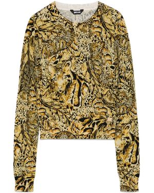 Just Cavalli Leopard-Print Sweater - Yellow