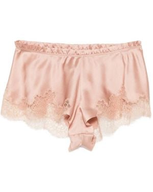 Carine Gilson Pyjama-Shorts Mit Spitzenbesatz - Pink