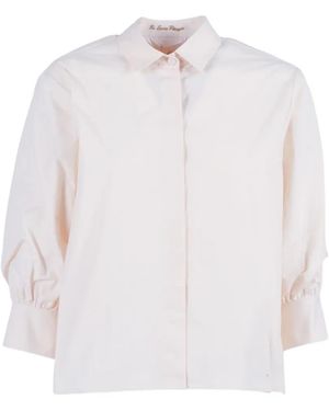 Le Sarte Pettegole Floral-Print Puff-Sleeve Shirt - White