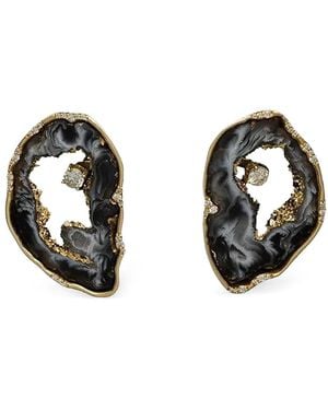 DENISE CASSOU Agate And Diamond Earrings - White