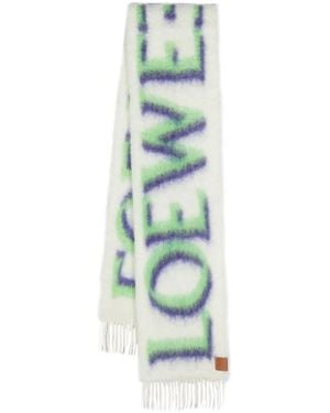 Loewe ロゴインターシャ スカーフ - グリーン