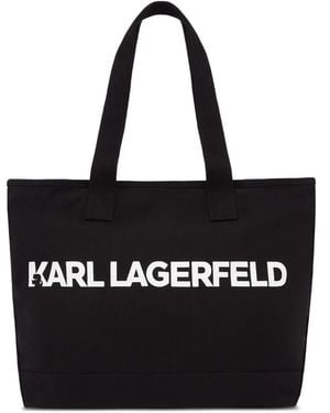 Karl Lagerfeld Logo-Detail Tote Bag - Black