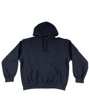 Supreme Satin-Appliqué Hoodie - Blue