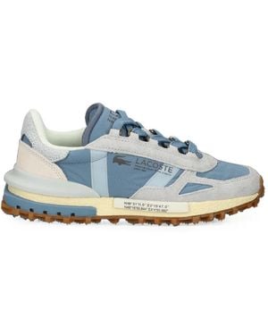 Lacoste Baskets Elite Active À Logo Imprimé Et Empiècements - Blue