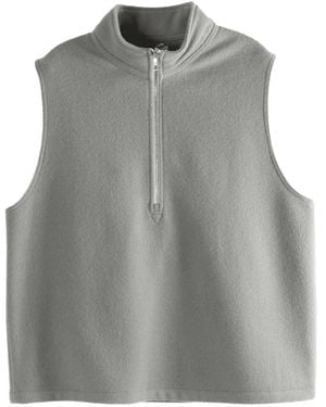 Rier Zip-Fastening Sleeveless Vest - Gray