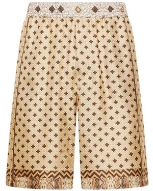 Pierre Louis Mascia Aloe Geometric Jacquard Shorts - Natural