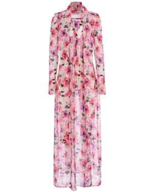 CuAnna Floral-Print Pussy-Bow Dress - Pink