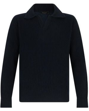 Roberto Collina Jersey De Canalé - Azul