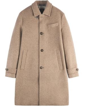 Fay Toggle-Fastening Buttoned Coat - Natural