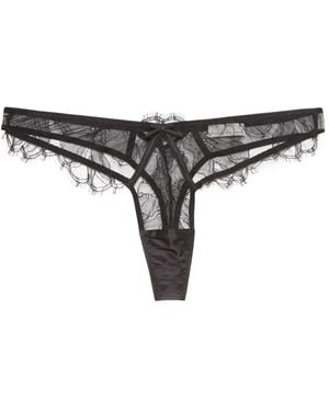 Fleur du Mal Sophia Lace Thong - Black