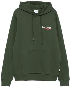 Les Deux Racing Organic-Cotton Hoodie - Green