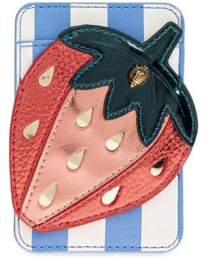 Kurt Geiger Straweberry-motif Card Holder - Blue