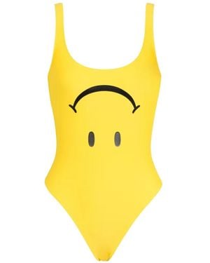 Moschino X Smiley Printed Swimsuit - Yellow