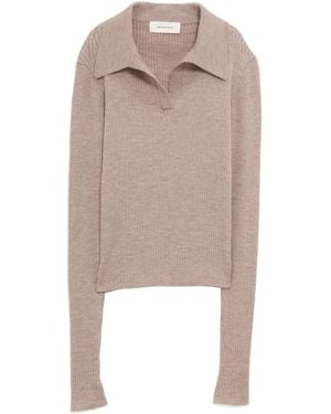 mfpen Pull En Laine À Col Polo - Neutre