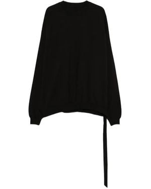 Rick Owens Sweat-Shirt Hun À Détail Noué - Black
