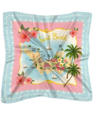 MC2 Saint Barth Fular Con Motivo Floral - Blanco