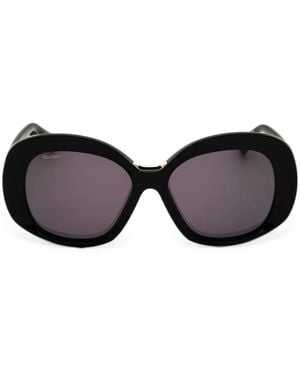 Max Mara Gafas De Sol Con Montura Redonda Oversize - Negro