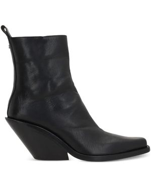 Ann Demeulemeester 75Mm Calf Leather Boots - Black
