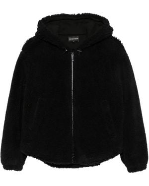 Emporio Armani Kapuzenjacke Mit Reißverschluss - Schwarz