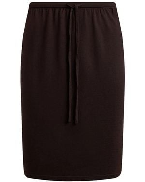 12 STOREEZ Drawstring Merino Skirt - Black
