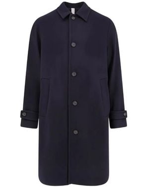 Hevò Loconiad Single-Breasted Button-Cuff Coat - Blue