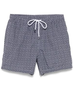 Barba Napoli フローラル トランクス水着 - ブルー