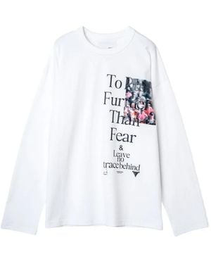 Yoshio Kubo Graphic-Print Long-Sleeve T-Shirt - White