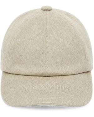 Max Mara Logo-Embroidered Baseball Cap - Natural