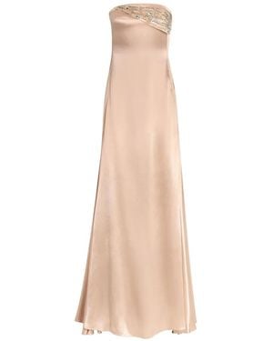 Genny Embellished Strapless Maxi Dress - White