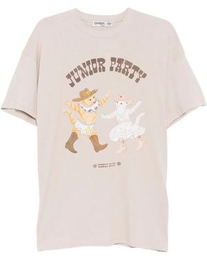 OPEN YY Pet Club Party T-Shirt - White