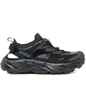 Hoka One One Panelled Lace-Up Trainers - Black