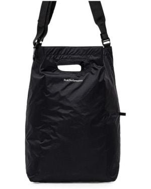 Peak Performance Street Logo-Print Tote Bag - Black