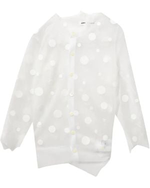 Junya Watanabe Polka Dot Cardigan - White