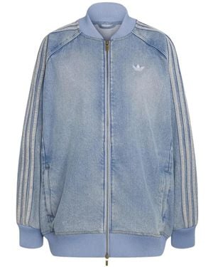 adidas Sst Oversized Denim Tracktop - Blue