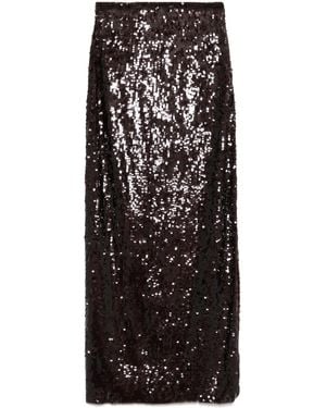 Atu Body Couture Sequinned Maxi Skirt - Black