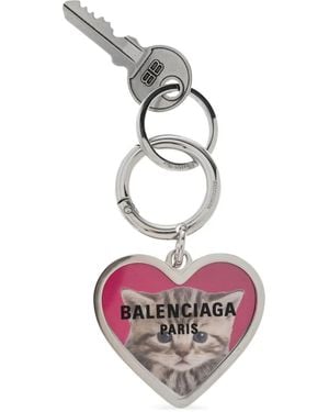 Balenciaga Charm-Detail Keyring - Pink