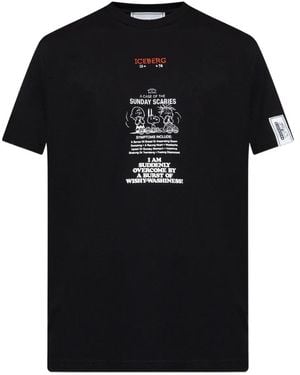 Iceberg X Peanuts Graphic T-Shirt - Black