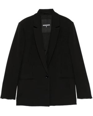 Patrizia Pepe Single-Breasted Blazer - Black