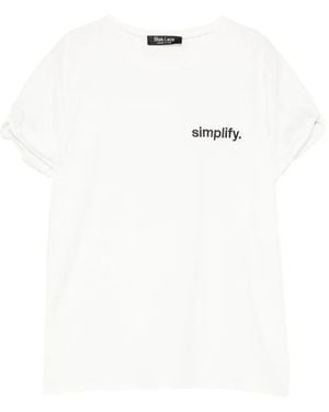 BLAKLACE T-Shirt À Logo Brodé - White