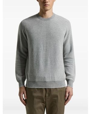 Peserico Pull Côtelé À Col Rond - Gris
