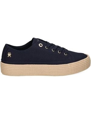 Tommy Hilfiger Canvas platform sneakers - Azul