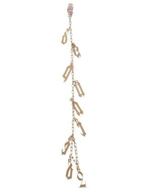 DSquared² Monogram-Charm Clip-On Earring - Metallic