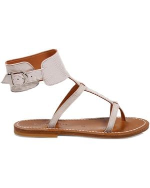 K. Jacques Buckle-Fastening Leather Sandals - Brown