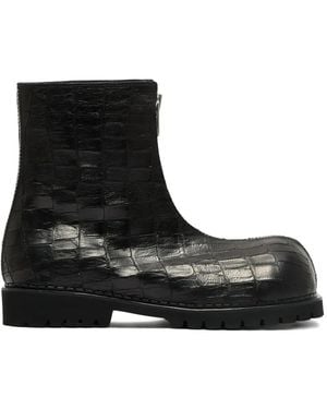 No Idea Stiefel mit Kroko-Effekt - Schwarz