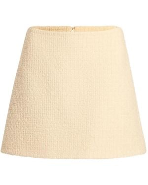 Patou Tweed A-Line Mini Skirt - Natural